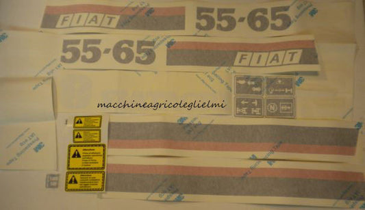 Serie Decalcomania-Adesivi Per Trattore Fiat 55-65..